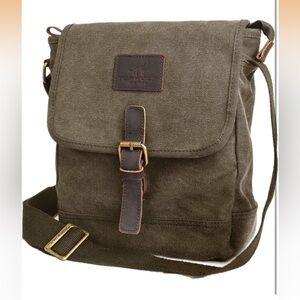 Top Wolf Canvas Messenger/Crossbody Bag